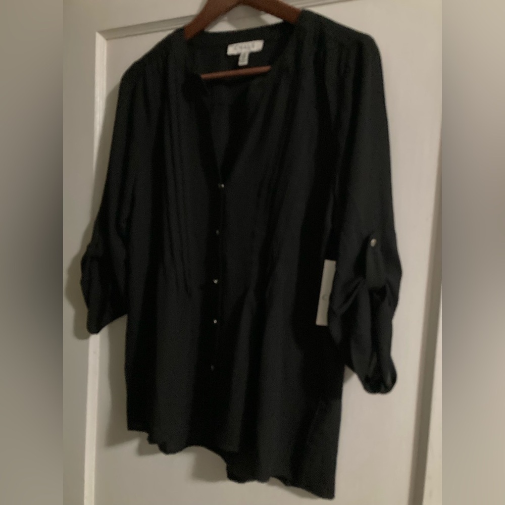 Chaus New York medium black NWT blouse